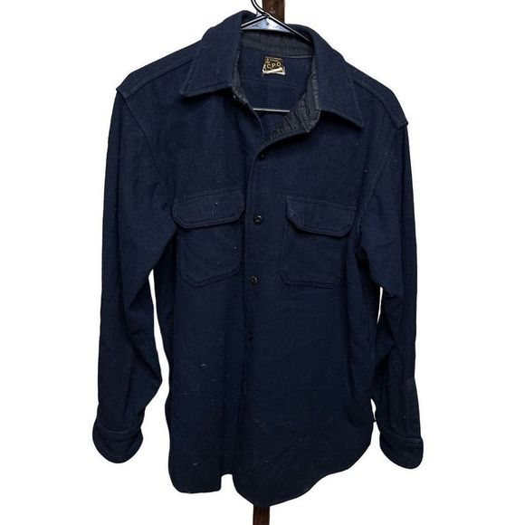 VTG Freewheelers CPO Navy Shirt Jacket L/XL - Picture 1 of 6
